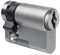 EVVA MCS Halbzylinder mit 3 Schlüssel + Sicherungskarte, Hochsicherheits-Zylinderschloss, Schließanlage, Magnet-Code System, Länge A:82 mm