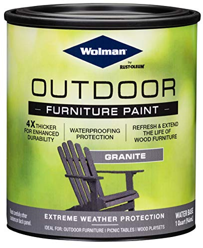 Wolman 360351 Outdoor Furniture Paint, Quart, Granite