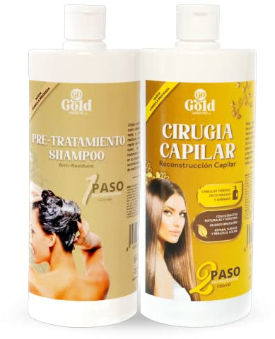 Alisado Brasileño Profesional - Kit Cirugía Capilar - Keratina de Reconstrucción Capilar para cabellos Teñidos, Decolorados y Dañados - Fácil de Aplicar.