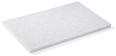 MADDY LIFESTYLE – Hochwertiges MADE IN GERMANY Schneidebrett Kunststoff – lebensmittelechtes, spülmaschinenfestes und messerschonendes Küchenbrett – PE 500 (Weiß-Marmoriert, 50x30x2cm)