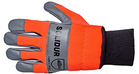 Solidur GA12 - Kettensägenhandschuhe En381-7 Klasse 1 Design A - Linke Hand - Außergewöhnlicher Komfort und Schutz - Größe T9