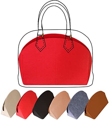 TTdayup Filz Kosmetiktasche Organizer Einsatz Tasche in Tasche Reisetasche Tragbare Shell Tasche Organizer Tote Shaper Passend für Alma Organizer, Alma BB/PM Einsatz(Farbe:Rot, Größe:Alma PM)