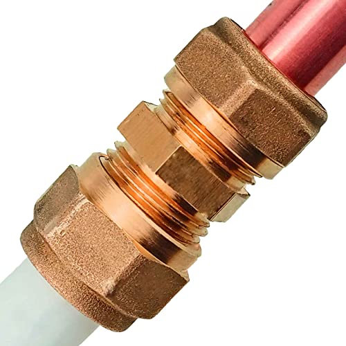 Kupplung 18mm Kupferrohr auf 20mm Mehrschichtverbundrohr Klemmringverschraubung Übergang Schraub Fitting CU auf Al-PEX PE-X