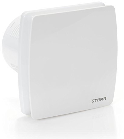 STERR Ventilateur de salle de bain 100 mm avec capteur d'humidité Blanc silencieux - Ventilateur moderne dans la salle de bain - Ventilateur de salle de bain 100 mm