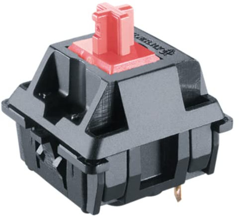 Cherry MX Key Switches for Mechanical Gaming Keyboards | Plate Mounted | MX3AL1NN (Cherry Silent Red, 65 Pcs)