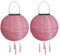 Lampions Außen Wetterfest Solar, LED Solarlaterne Außenlaternen Wasserdicht Solar Lampion mit Quaste Solarlampen Hängende Gartenlaterne Papierlampen Outdoor Ballform Papierlaterne, 20cm (2pcs-Rosa)