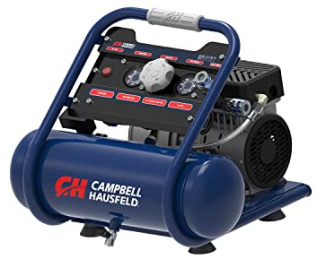 CAMPBELL HAUSFELD Quiet 2 Gallon Air Compressor, 2 HP, 120 Volt, Single Stage, 125 Max PSI, Efficient and Durable Design for Home or Professional Use, Compact and Portable Air Compressor