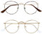 OPULIZE Sol - Lesebrille 2er Pack Blaulichtfilter Runder Metall Retro Rahmen Verbessern Den Schlaf Computer Gaming Entspiegel Braun Gold Herren Damen BB94-29 +1.00