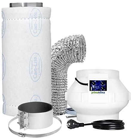 GrowPRO Lüftungsset 1500m3/h EC PRO Temperaturgesteuert inkl. Aktivkohlefilter und Zubehör