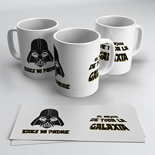 Taza regalo día del Padre - el mejor padre de la Galaxia StarWars - Regalo Original Papá - Cerámica 350ml