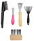 Juego de 5 Herramientas de Limpieza de Cepillo de, Limpiador de cepillos de doble cara,Cepillo de limpieza de peine y limpiador de cepillos para el cabello con rastrillo de alambre metálico