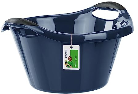 Runde Wäscheschüssel 10L Universal-Schüssel – 41 x 36,5 x 22 cm- Schüssel für Wäsche Spülschüsseln Starke Wäschewanne aus Stabilem Kunststoff | Blau