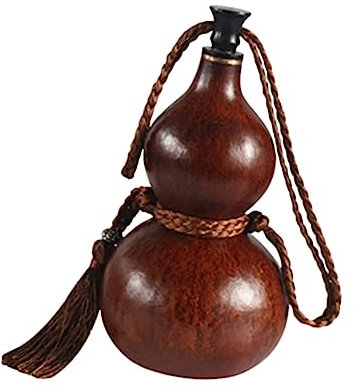 F Fityle Gourd Wasserflasche, Gourd Water Bottle, Kürbis-Wasserflasche Chinesischen Kürbis Wasserflasche mit Griff, Flachmann Kürbisflasche für Outdoor, Camping, Angeln, Bootfahren, Ornament