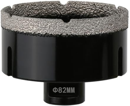 Vearter 82mm Trocken Diamant Kernbohrer, M14 Gewindeanschluss Vakuumgelötete Lochsäge für Mauerwerk, Hohllochschneider für Fliesen, Marmor, Granit, Porzellan, Beton und Quarzstein