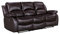 Faux PU Brown Leather Manual Lever 3 Seater Recliner Sofa with a Drop Table Console for Living Room – Electric Sockets USB & Cupholders, Durable PU Fabric, 3 – Position 160 Degree Recline