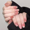 24pcs Short Coffin Cat Eye Glitter Red Stick-on Nails With Firework Pattern - Press-on Removable Full Cover Fake Nail Set for Women and Brides - Nail Art Accessories