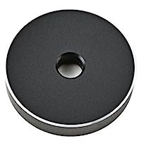 wisoolkic Schallplatten Grammophon Plattenspieler Adapter, Zubehör, professioneller Phonographen Ersatz, Aluminium Spielzentrum, rund, Schwarz