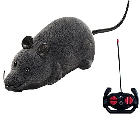 Ratto Telecomandato Topo Robotico per Gatto - Giocattolo Interattivo Mouse Elettronico Senza Fili e Senza Batteria