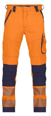 DASSY® Aruba Stretch-Warnschutzbundhose mit Kniepolstertaschen - Größe 58 - NEONORANGE/DUNKELBLAU