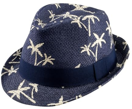 Scheibler Workwear – Strohhut Lukas Kinder – klassischer Kinderhut aus Stroh – Sonnenhut für den Sommer – verfügbar in den Größen 52-54 (Blau)