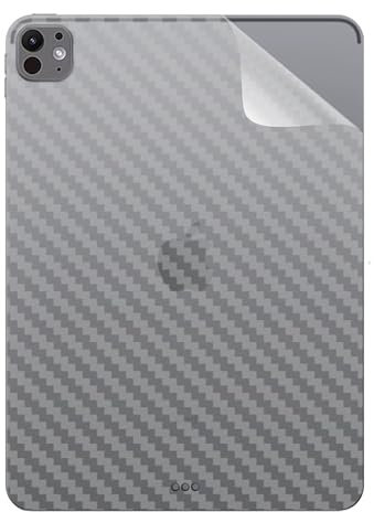 SEIAIYG für iPad Pro 11 Zoll 2024 Rückseite Folie, Weich Kohlefaser-Textur,Bläschenfrei Anti- Kratzer, iPad Pro 11 2024 Rückseite Schutzfolie