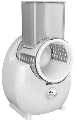 Electric Cheese Grater, Electric Vegetable Shredder Automatic Electric Vegetable Grater Electric Vegetable Slicer Kitchen Food Processor Machine(White)