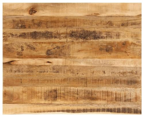 vidaXL Tischplatte, Holzplatte für Tisch Esstisch Couchtisch, Massivholzplatte Baumkante, Ersatztischplatte, 90x80x3,8cm Massivholz Raues Mangoholz
