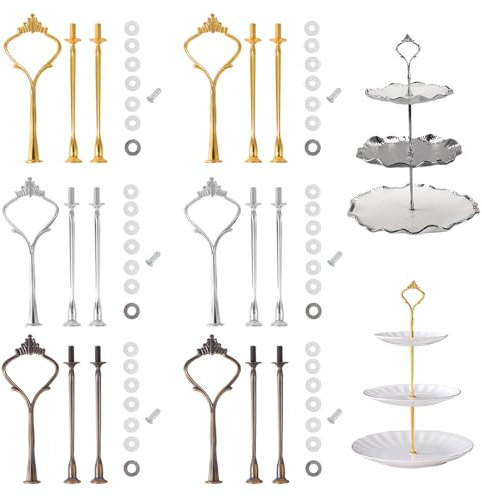 HXSYKJDM 6 Set Etageren Stangen Set, Etageren Stangen, Etagere Bastelset Etagere Basteln Etagere Bausatz Stab für Etagere