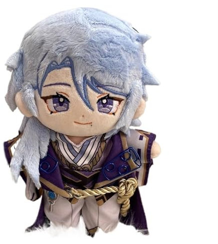 KUKUShining Genshin Impact Kuscheltier, 20cm Anime Ankleidepuppe Mit Kleidung Süßes Weiches Plüschtier Als Geschenk for Gamer-Fans(Kamisato Ayato)