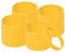 PATIKIL Bracelets en Silicone, 100 Pcs Bracelets en Caoutchouc Colorés Bandes de Sport Extensibles Vierges pour Adultes et Adolescents, Équipe, Jaune