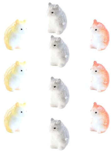 TOYANDONA 10piezas Adornos De Resina para Hornear Pasteles Decoración De Ratones Manualidades Diseño De Escritorio Unidades para Fiestas Variedad De Colores
