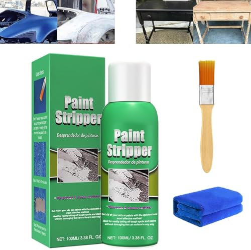 100 ml Abbeizer, Effizienter Abbeizer, Farbentfernungsmittel für Autorad, hocheffizienter Lackentferner für Metalloberflächen, starker Farbentferner für Holz, Metall, Mauerwerk, Putz, Fliesen (1)