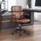 chairus Schreibtischstuhl Bürostuhl Ergonomisch für Arbeitszimmer PU Leder 360° Drehstuhl Höhenverstellbarer Computerstuhl für Büro Wohnzimmer Schlafzimmer (Braun)
