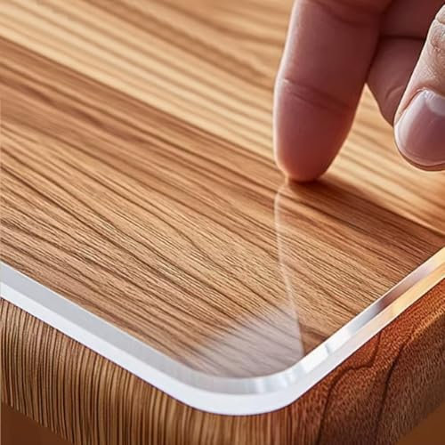 Kefu01 Mantel Transparente Rectangular de PVC 3mm - Protector de Mesa Resistente al Calor 65°, Impermeable y a Prueba de Aceite (40x100cm/16x39in)