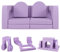 RELAX4LIFE Divano Modulare per Bambini 8 Pezzi, Divano da Gioco Convertibile con Copertura in Tessuto Scamosciato, Blocchi di Costruzione Morbido per Bambini 3+ Anni (VIOLA)