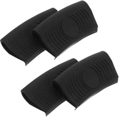 CONGARTENO Silicone Pot Ear Clips 2 Pairs Non-Slip Handle Covers for Pressure Cooker and Cookware Heat Resistant to 250°C Black Comfortable to Hold