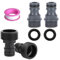 HAFRILY 4Pcs Hose Connector 3/4 Male Hose Connector and 1/2 Male Threaded Tap Connector Fittings for Garden Adapter Quick Connector