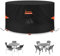 Kovshuiwe Housse ronde imperméable en tissu Oxford 420D résistant au vent et aux UV pour meubles de jardin (Ø 102 cm x H71 cm)
