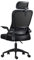 Silla de Oficina, para Gaming, Escritorio Ergonómica con Reposacabezas, Ajustable y con Soporte Lumbar | Respaldo de Malla Transpirable | Reposabrazos Abatibles de 90° | Giratoria 360° (Negro)