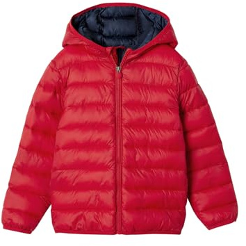 Vertbaudet Jungen Light-Steppjacke mit Kapuze und Recycling-Polyester rot 128
