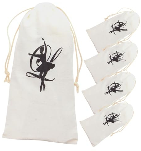 LIOOBO 5stücke Ballettschuhtasche Mit Kordelzug Tragbare Aufbewahrungstaschen Für Tanzschuhe Leichte Canvas-schuhtaschen Für Mädchen Und Jungen