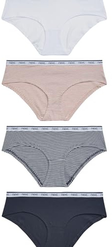 NEXT Damen Baumwollslips mit Logo, 4er-Pack