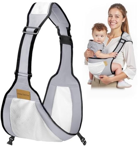 AOOWU Porte Bébé, Portable Echarpe de Portage Bebe, Portable Echarpe de Portage Bebe, Porte-BéBé Ergonomique Et Pratique, Pour Porte-Bébé Nouveau-Nés et Tout-Petits Jusqu'à 25Kg