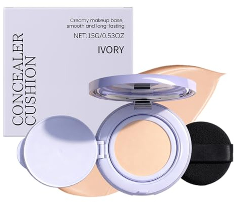 AYVRUOP 1 Stück Cushion Foundation Illusion, Atmungsaktive Formel, langanhaltende & schwerelose Foundation, 15g（Elfenbeinweiß）