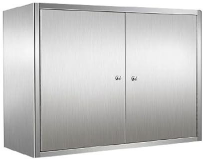 Mehrzweckschrank Werkzeugschrank Hängend Aus Edelstahl Gefertigt Wandmontage Mit Abnehmbaren Regalen Multifunktional Nutzbar for Bad und Küche Metallschrank(80 * 50 * 30cm)