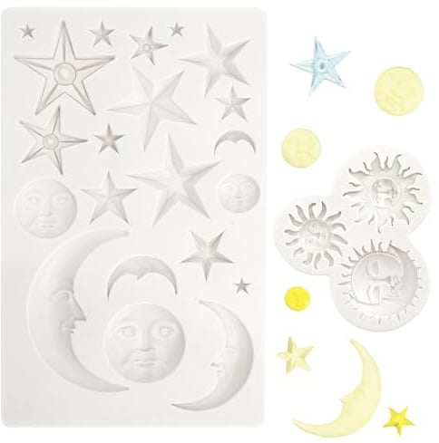 GZRXIOUS Moldes de Silicona para Plastilina, Moldes Decoración para Tartas