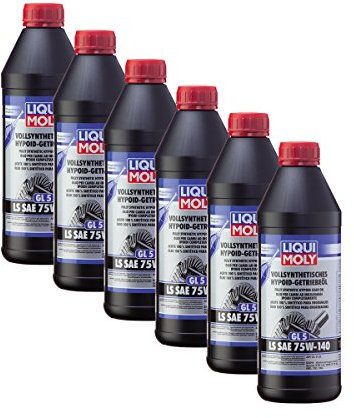 6x LIQUI MOLY 4421 Vollsynthetisches Hypoid-Getriebeöl (GL5) LS SAE 75W-140 1L