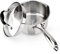 Avacraft Topf aus Edelstahl mit Glasdeckel, Sieblöcher, 2 seitliche Ausgüsse für einfaches Ausgießen mit ergonomischem Griff, 2,7 l