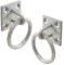 2X Galvanised Lashing Ring On Plate/Chain Tether