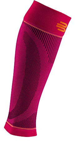 Bauerfeind Kompressions-Wadenbandage „Sports Compression Sleeves Lower Leg“, 1 Paar Sleeves für die Waden, Unisex, Beinstulpen für Ball- & Ausdauersportarten, Pink, M extra lang